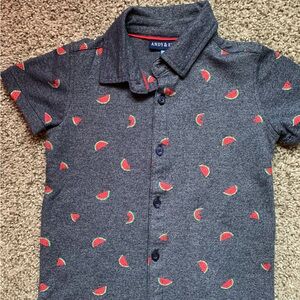 Andy and Evan watermelon collard shirt
